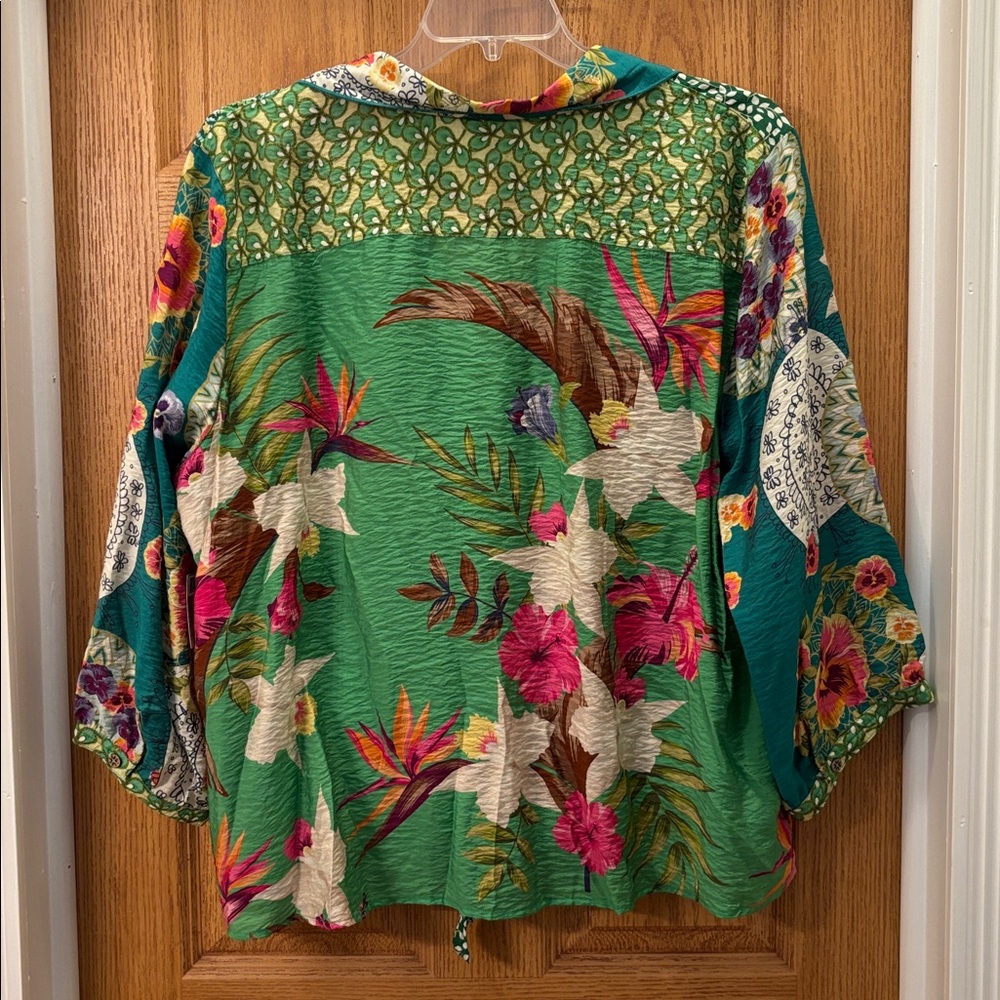 John Mark Green Multicolor Patterned Button Down … - image 2